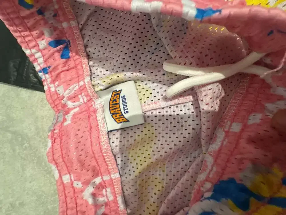 Bravest Studios Pink Multi Cotton Candy Mega GG Mesh Shorts